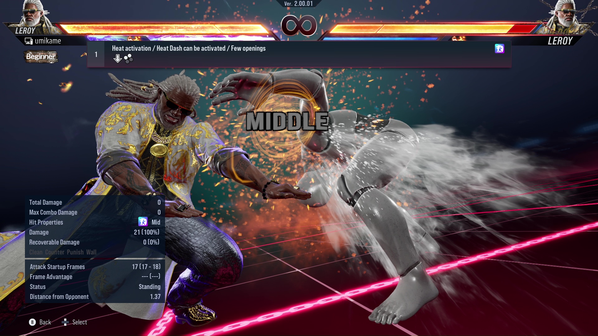 Heat activation / Heat Dash can be activated / Few openings