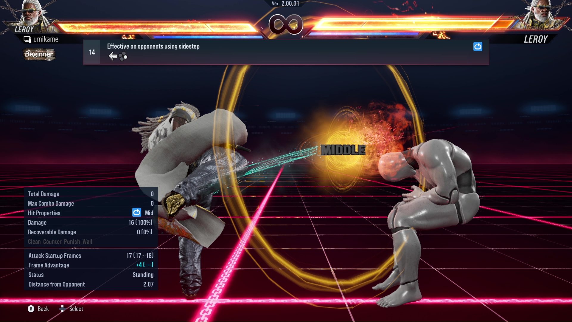 Effective on opponents using sidestep