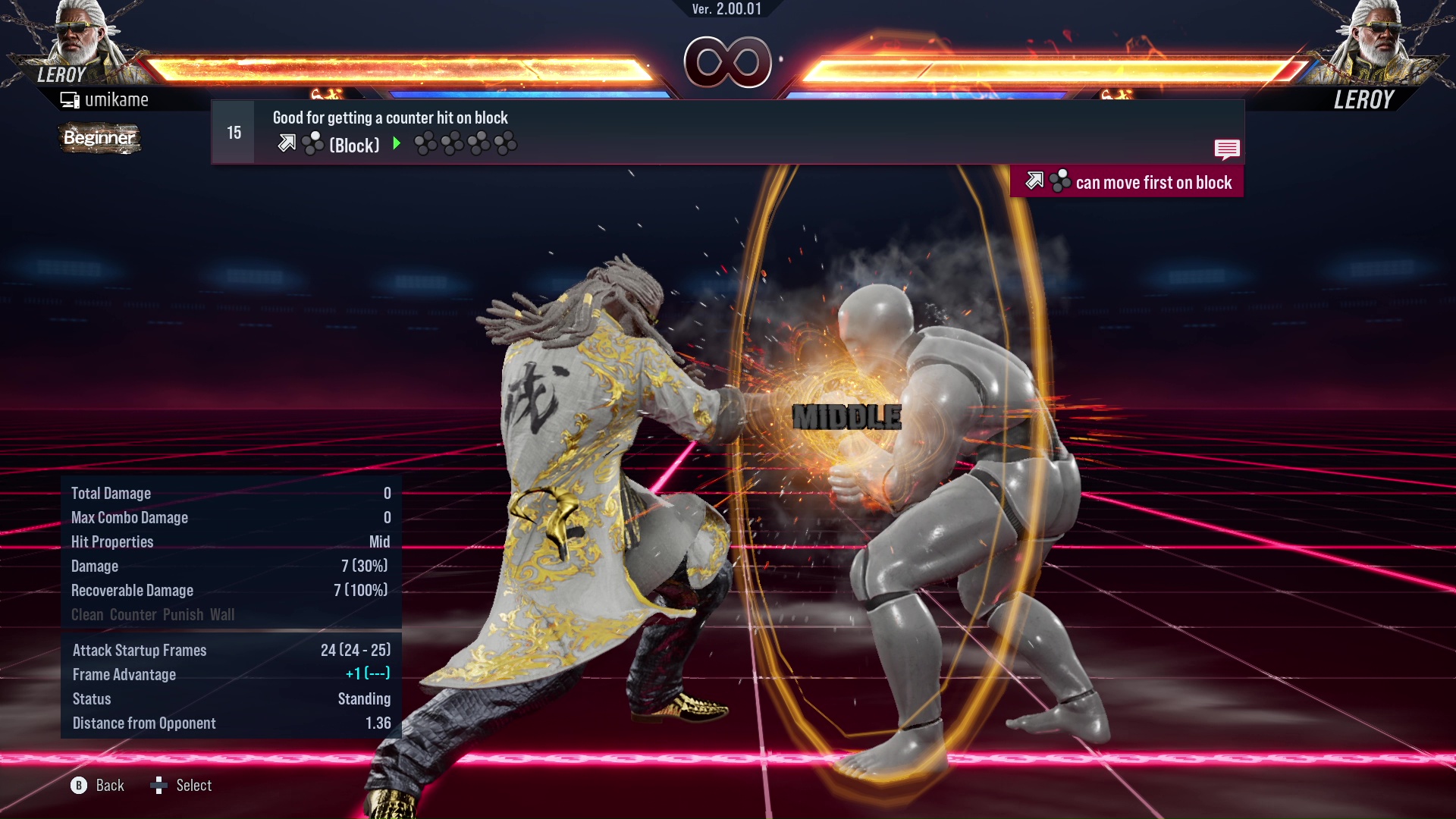 Good for getting a counter hit on block