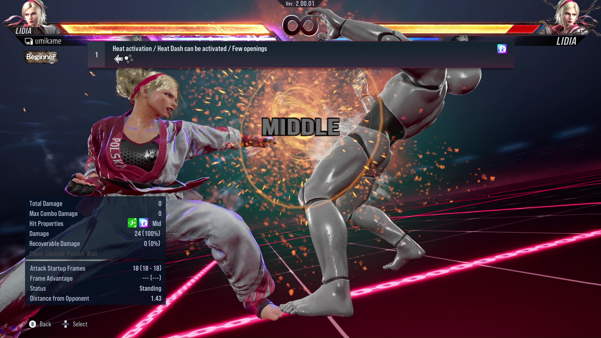 Heat activation / Heat Dash can be activated / Few openings