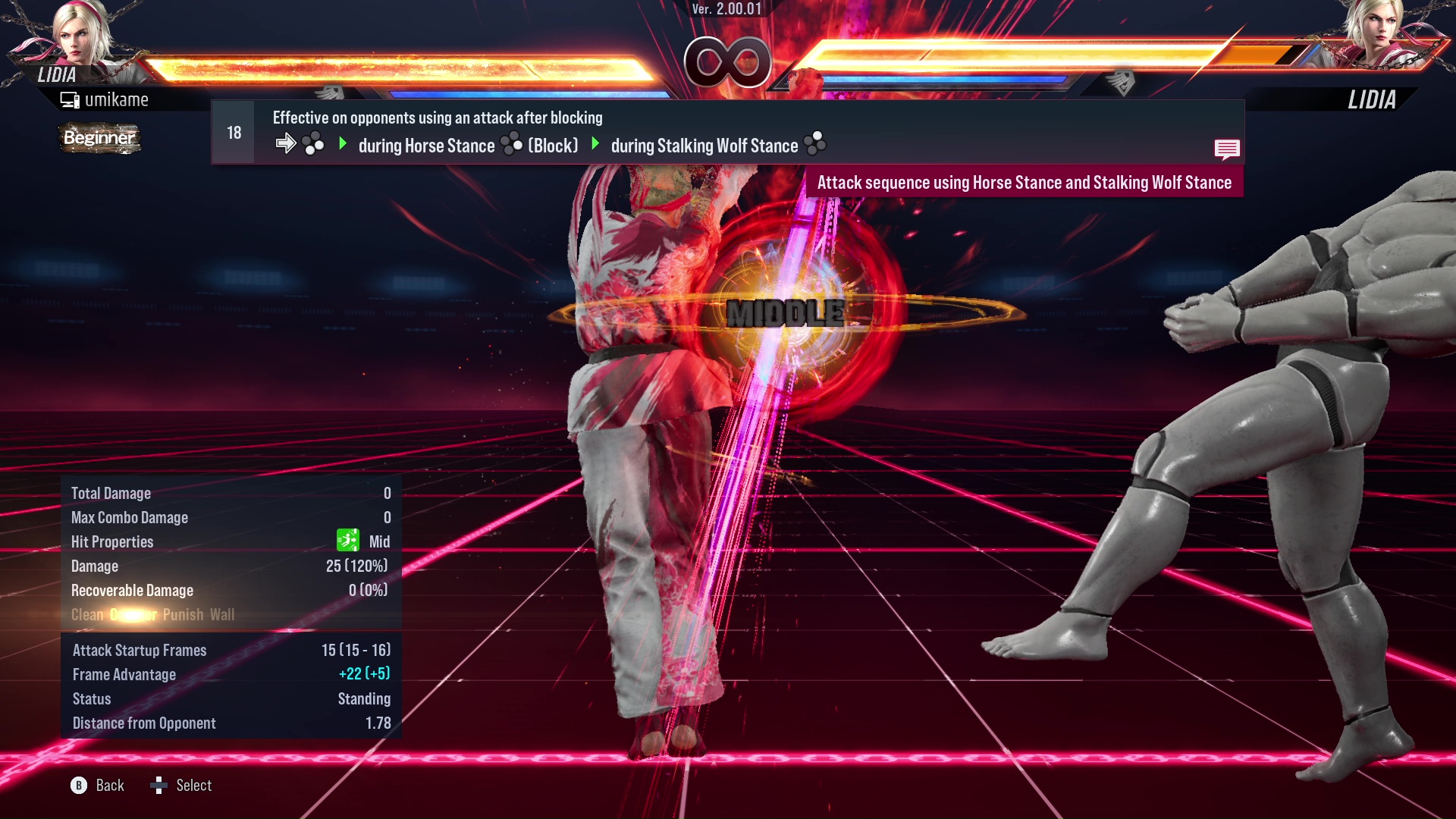 Effective on opponents using an attack after blocking