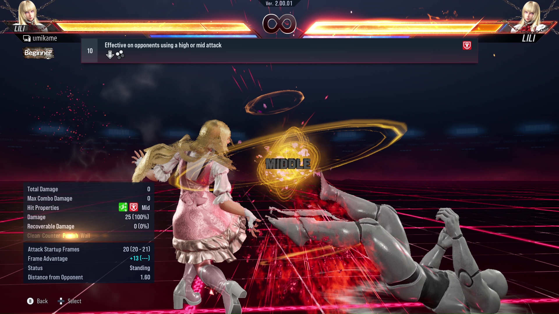 Effective on opponents using a high or mid attack