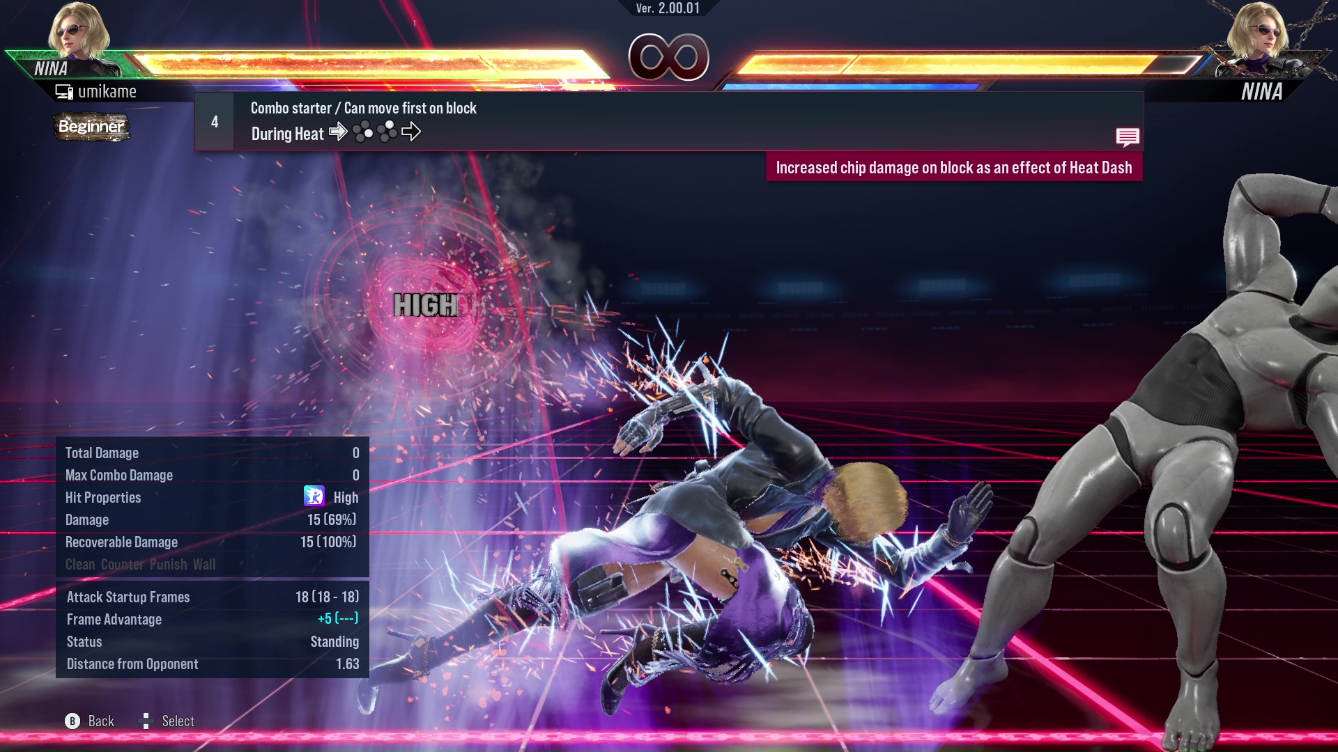 Combo starter / Can move first on block