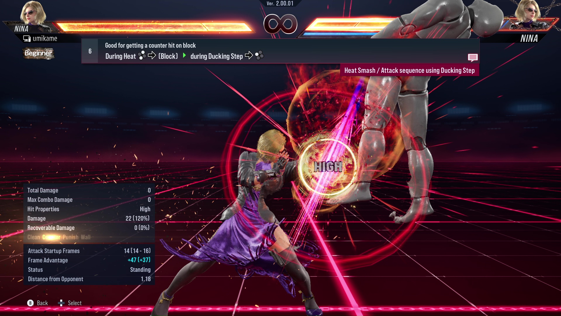 Good for getting a counter hit on block