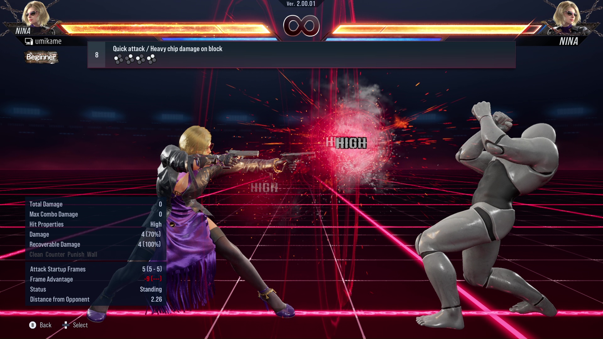 Quick attack / Heavy chip damage