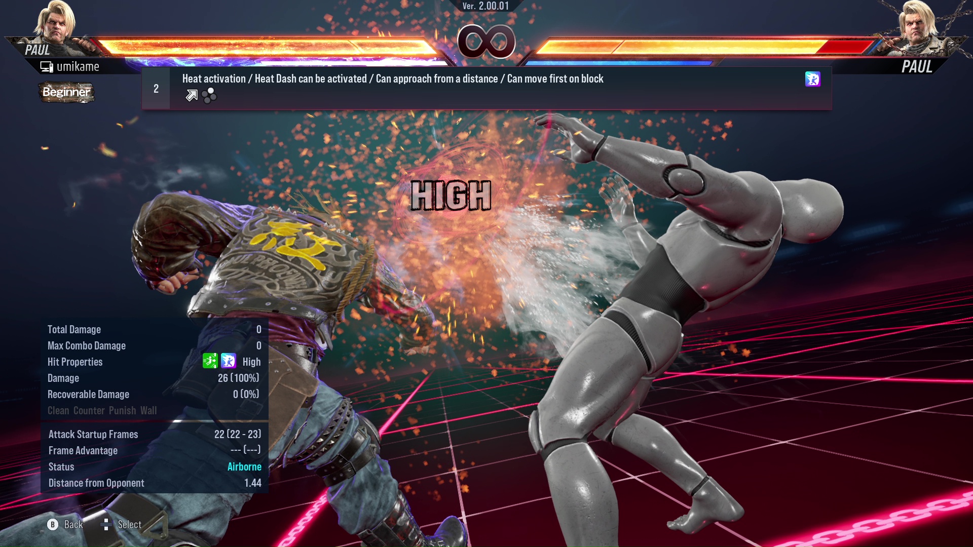 Heat activation / Heat Dash can be activated / Can approach from a distance / Can move first on block