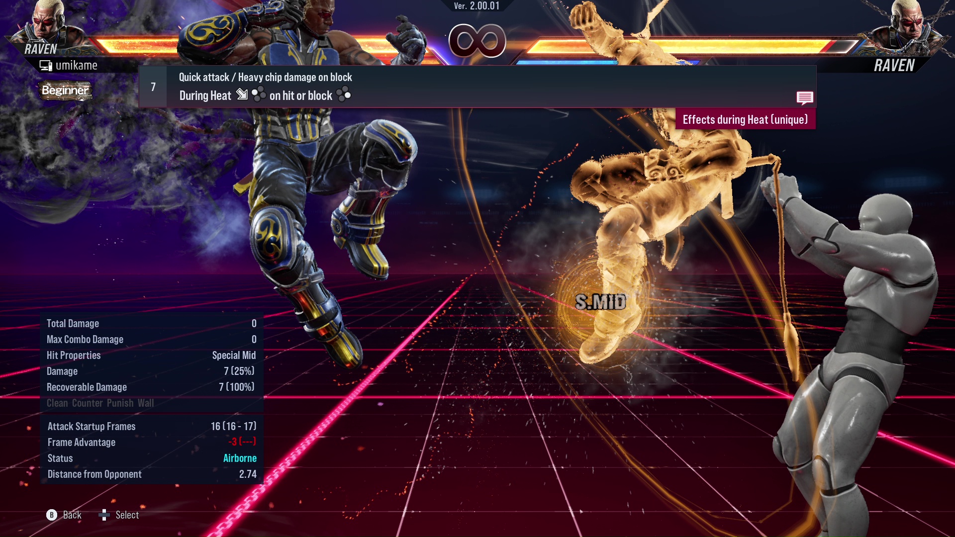 Quick attack / Heavy chip damage