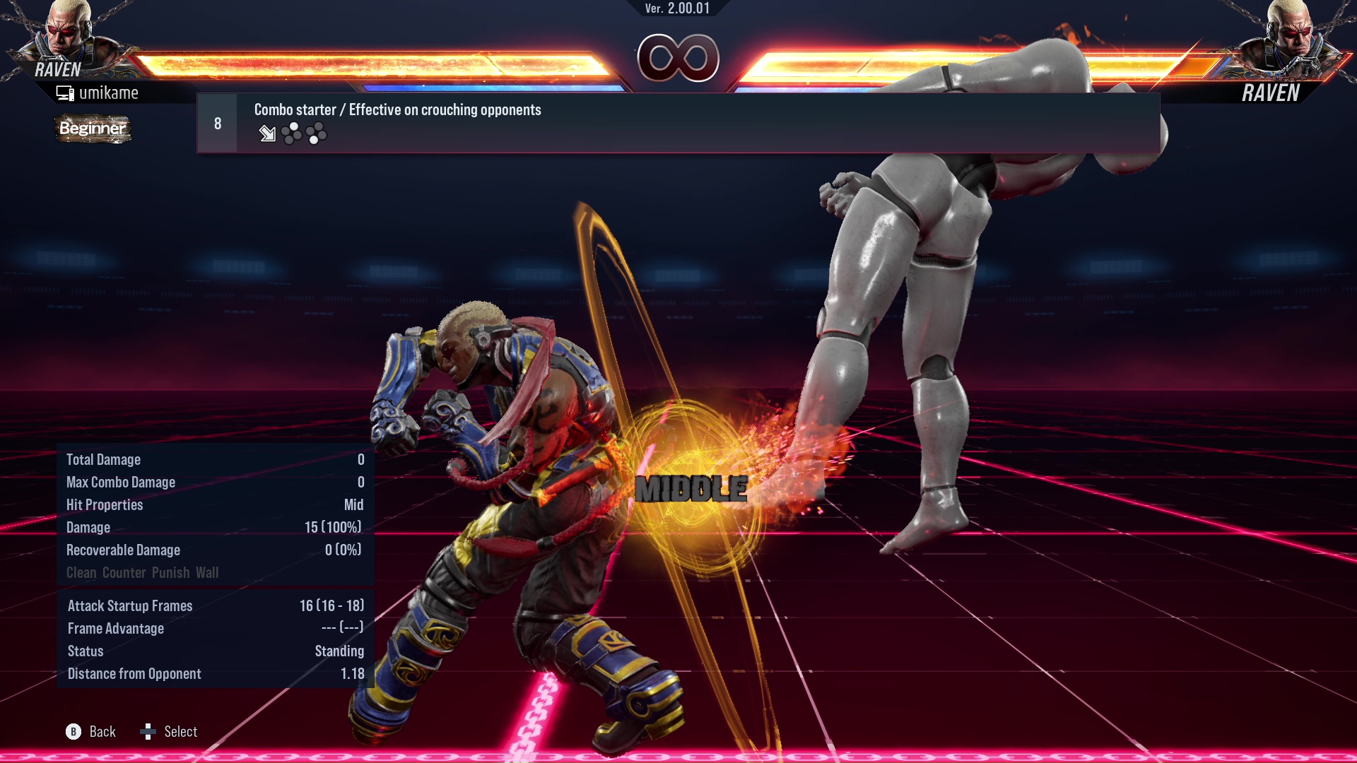 Combo starter / Effective on crouching opponents