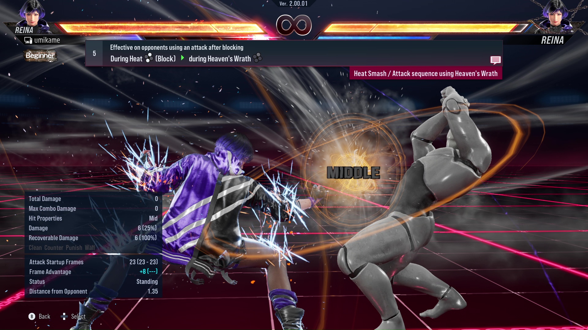 Effective on opponents using an attack after blocking