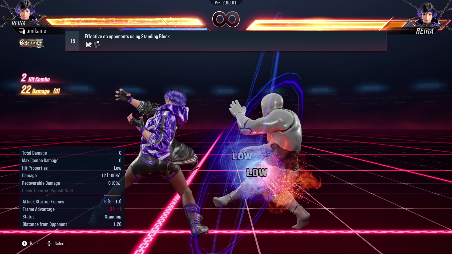 Effective on opponents using Standing Block