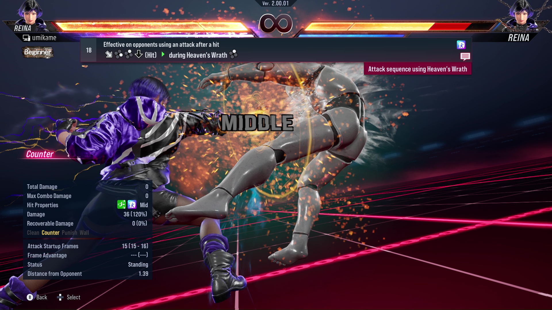 Effective on opponents using an attack after a hit