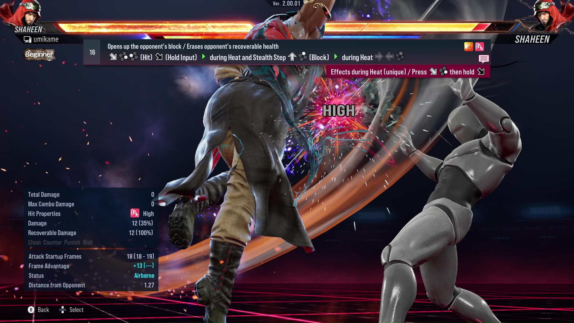 Opens up the opponent’s block / Erases opponent’s recoverable health