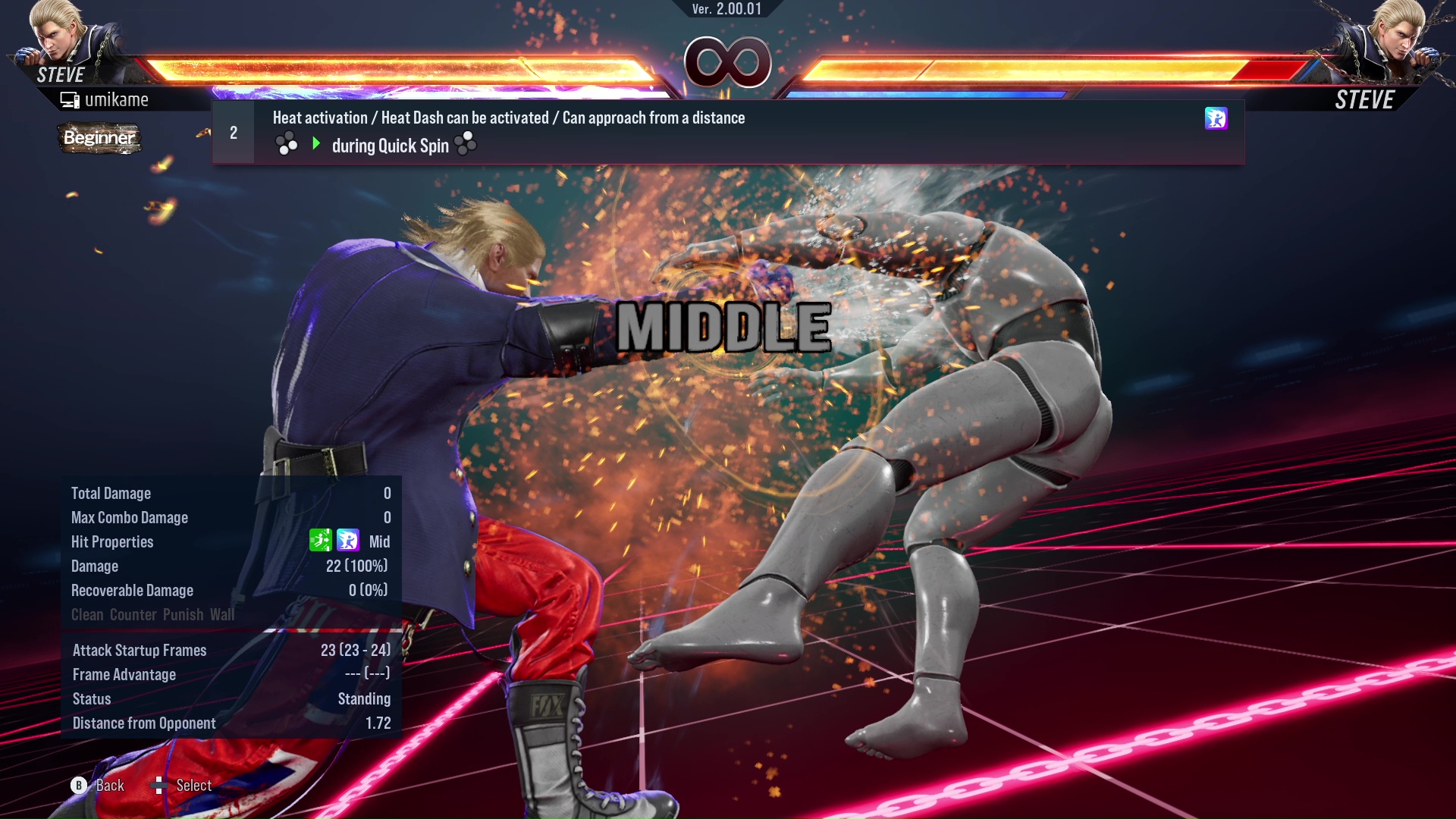 Heat activation / Heat Dash can be activated / Can approach from a distance