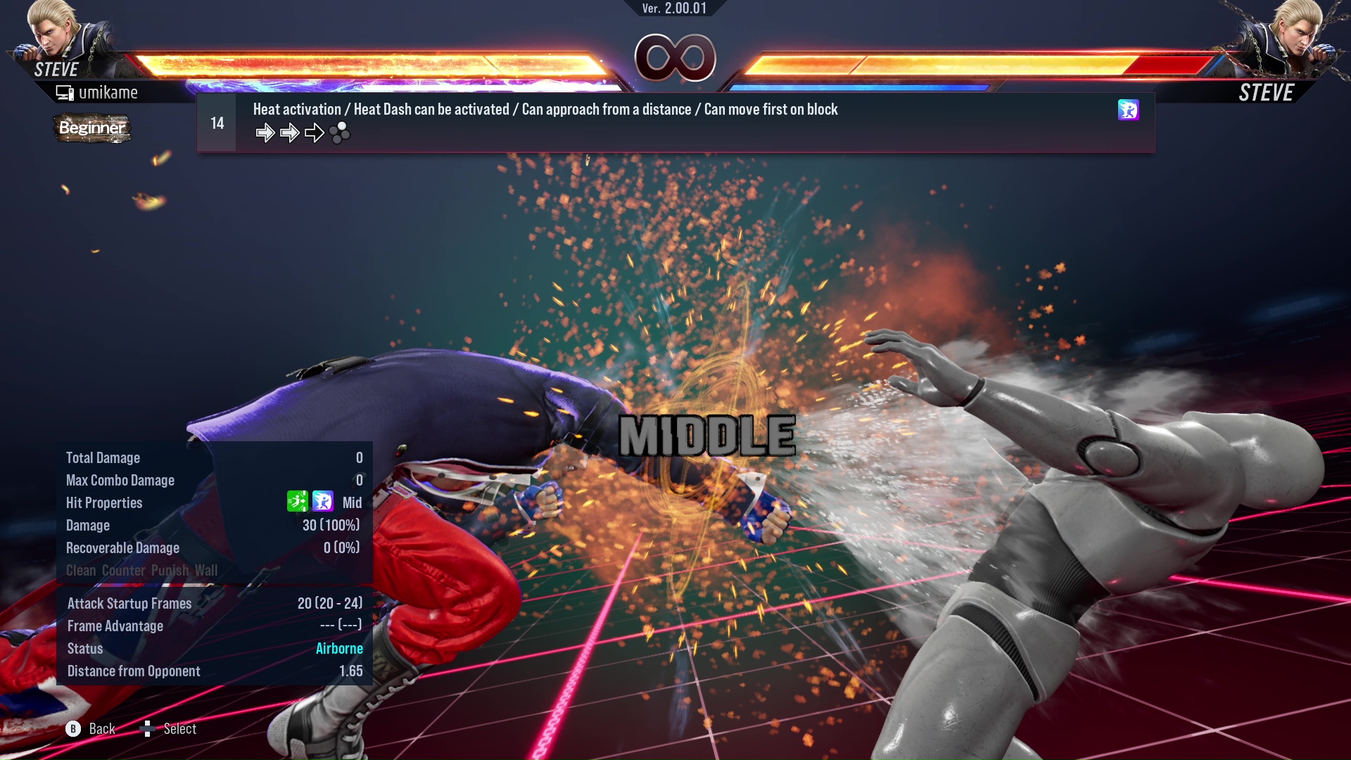 Heat activation / Heat Dash can be activated / Can approach from a distance / Can move first on block