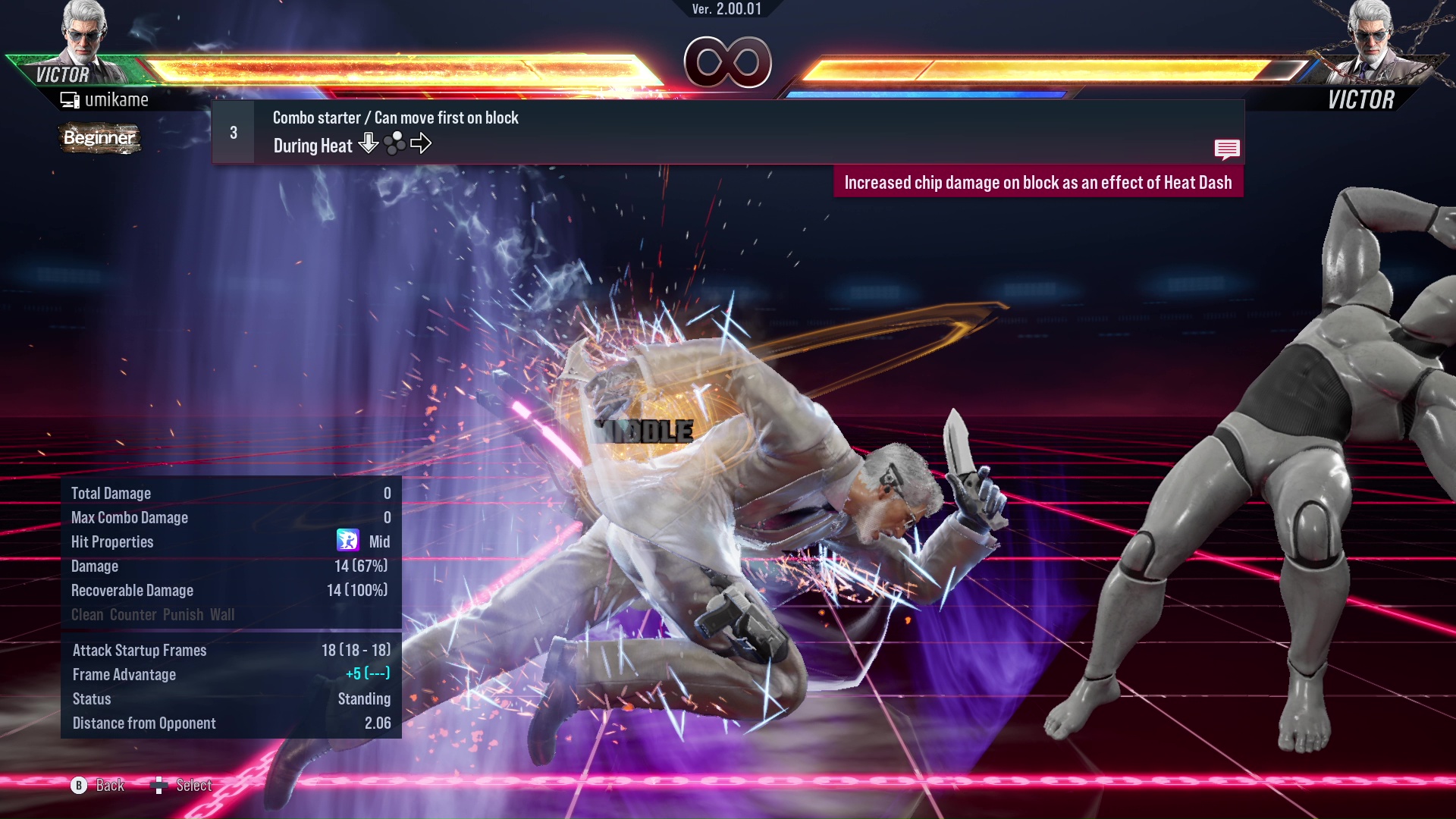 Combo starter / Can move first on block