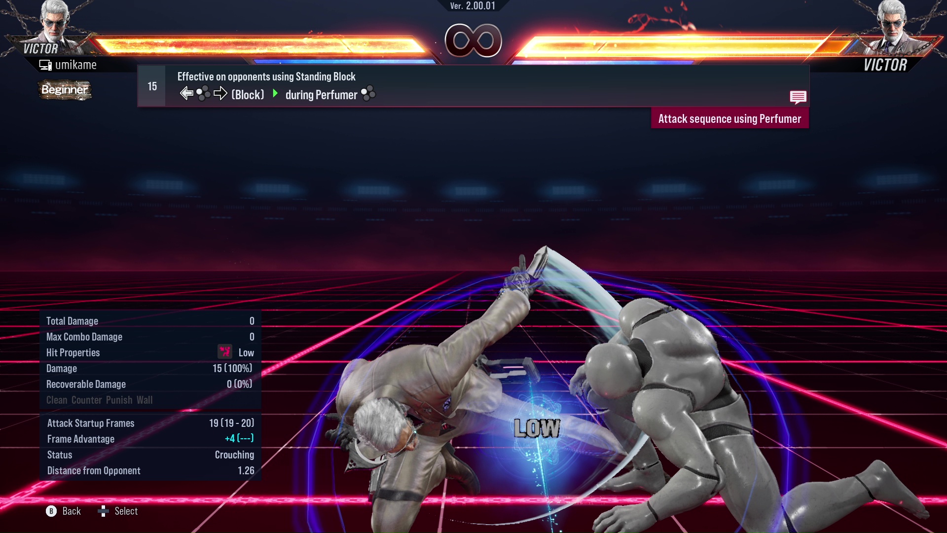 Effective on opponents using Standing Block