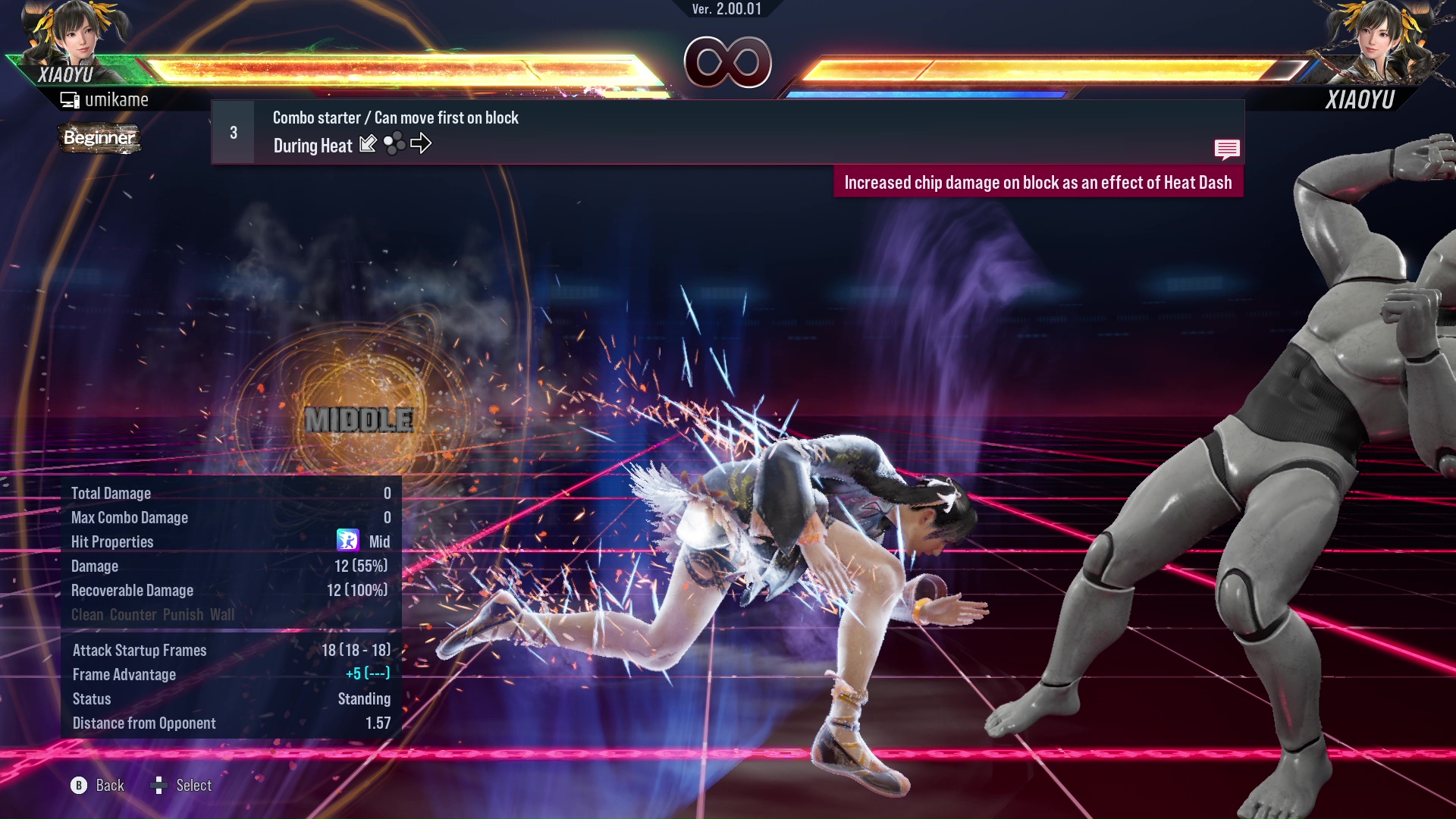 Combo starter / Can move first on block