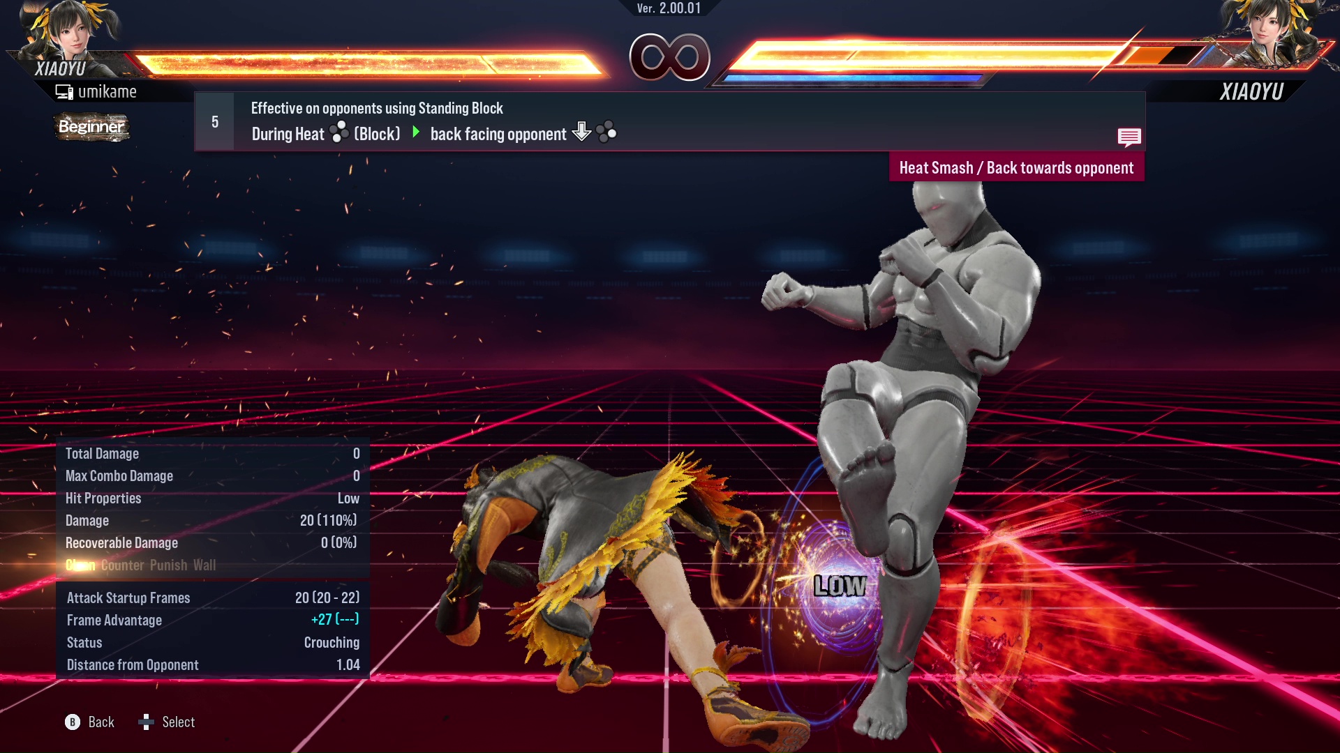 Effective on opponents using Standing Block