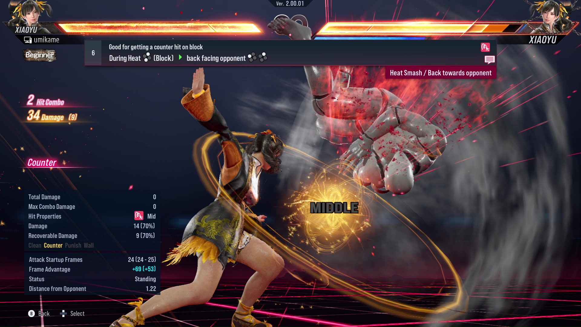 Good for getting a counter hit on block