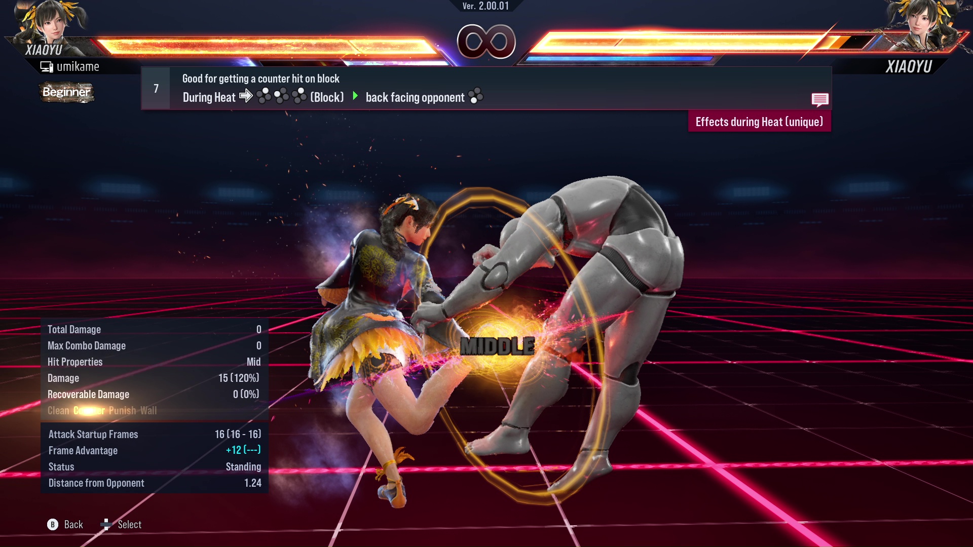 Good for getting a counter hit on block