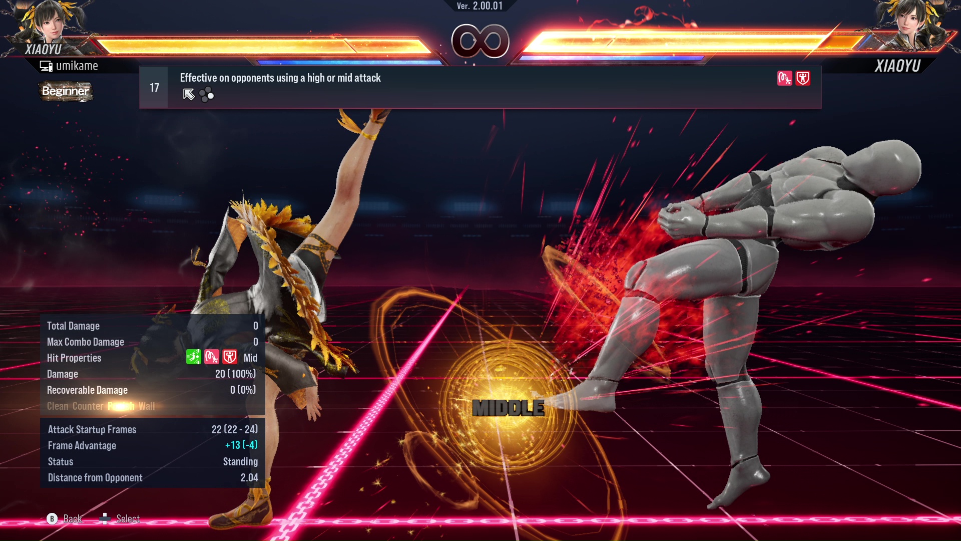 Effective on opponents using a high or mid attack