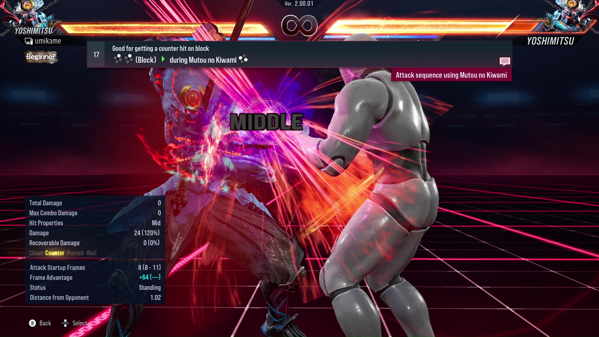 Good for getting a counter hit on block