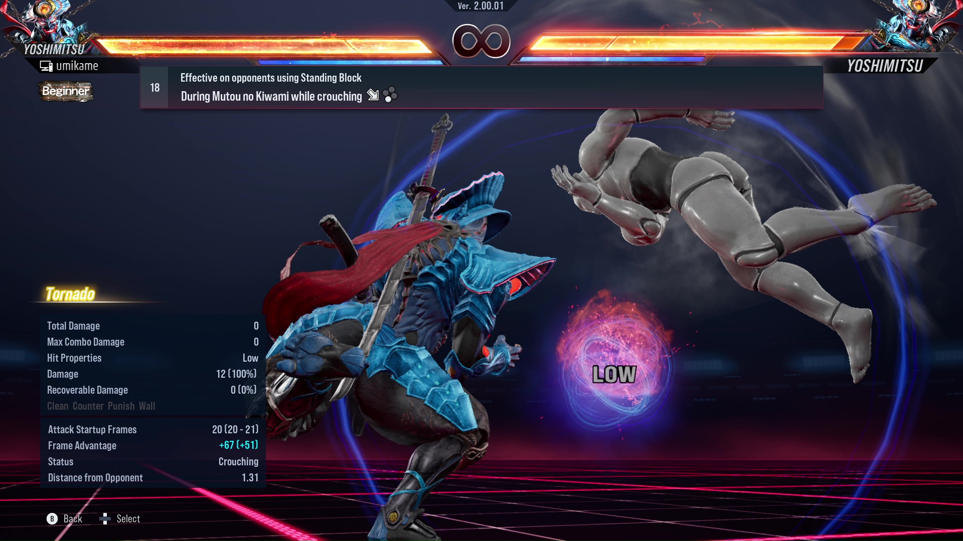 Effective on opponents using Standing Block