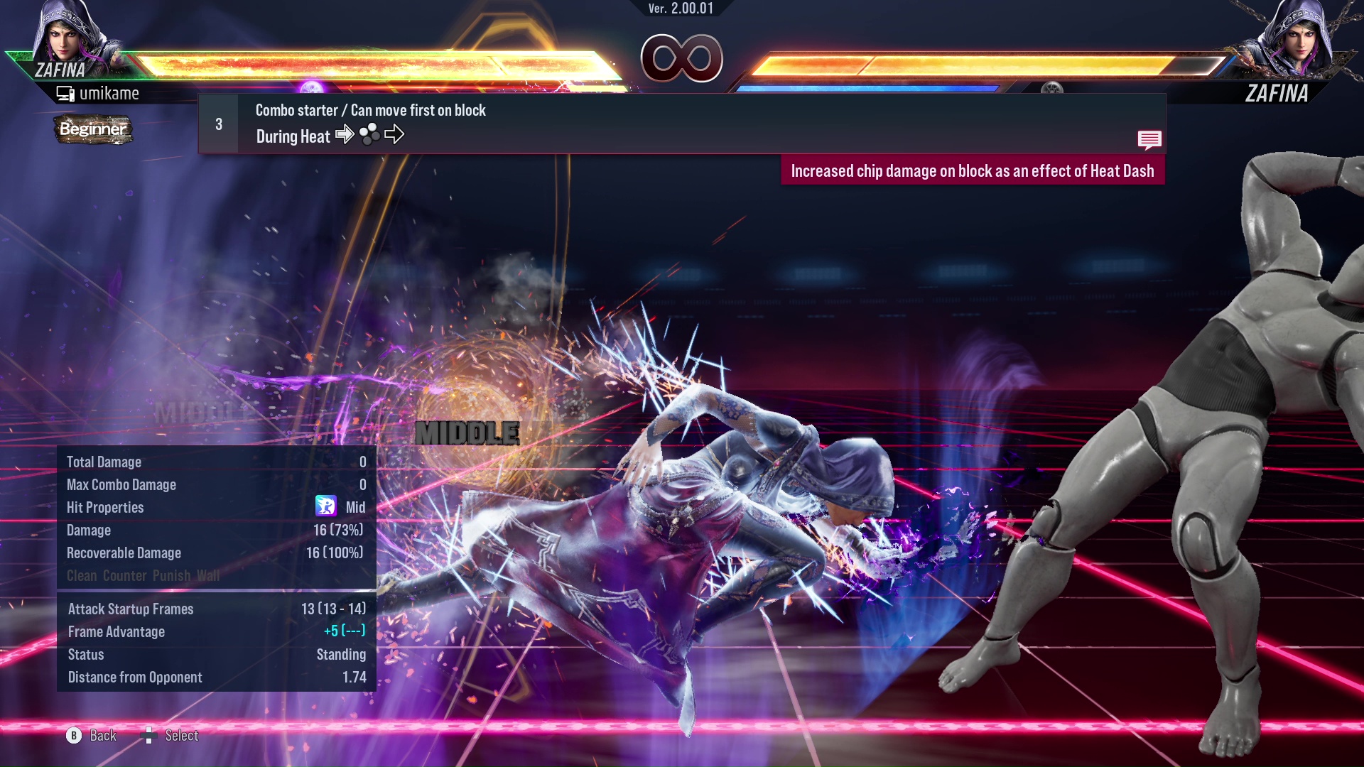 Combo starter / Can move first on block