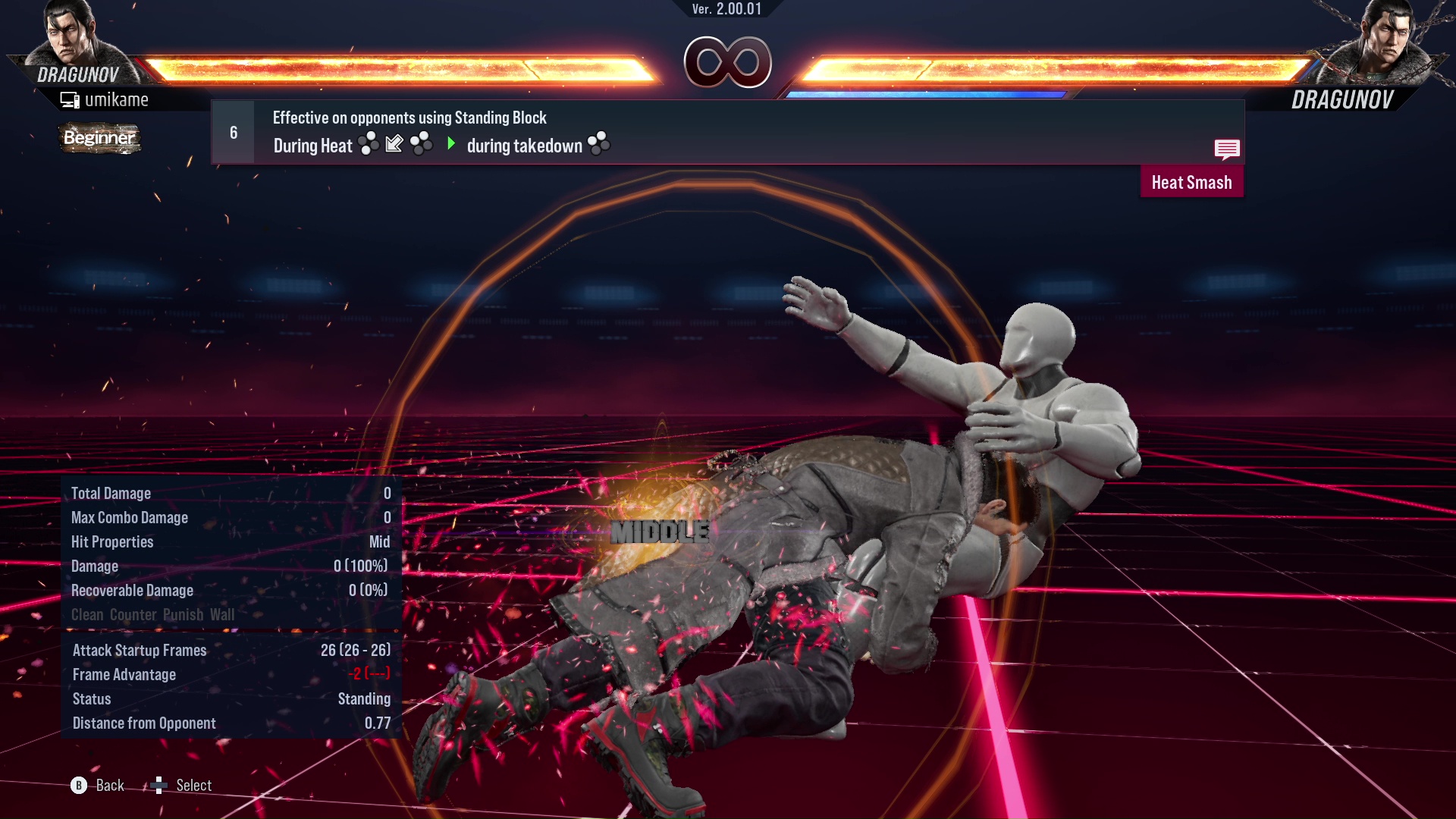 Effective on opponents using Standing Block