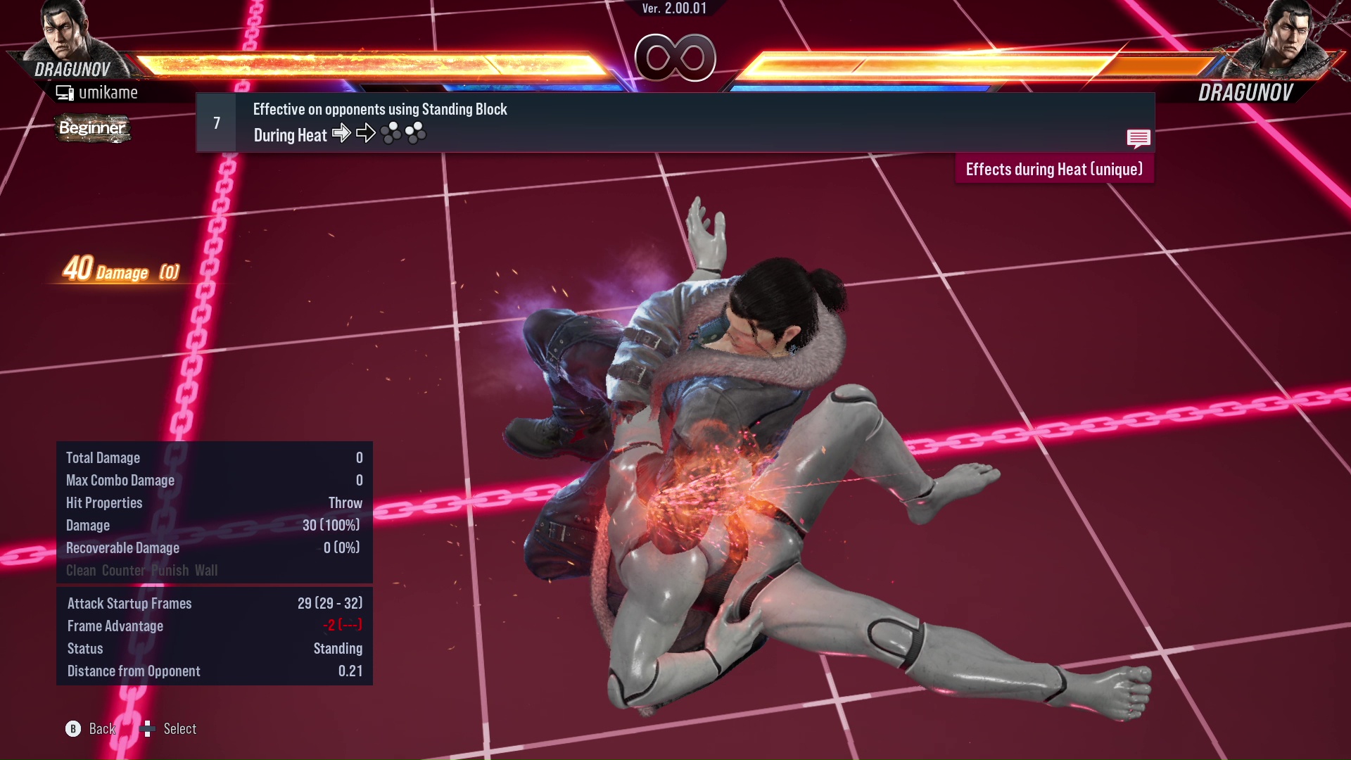 Effective on opponents using Standing Block