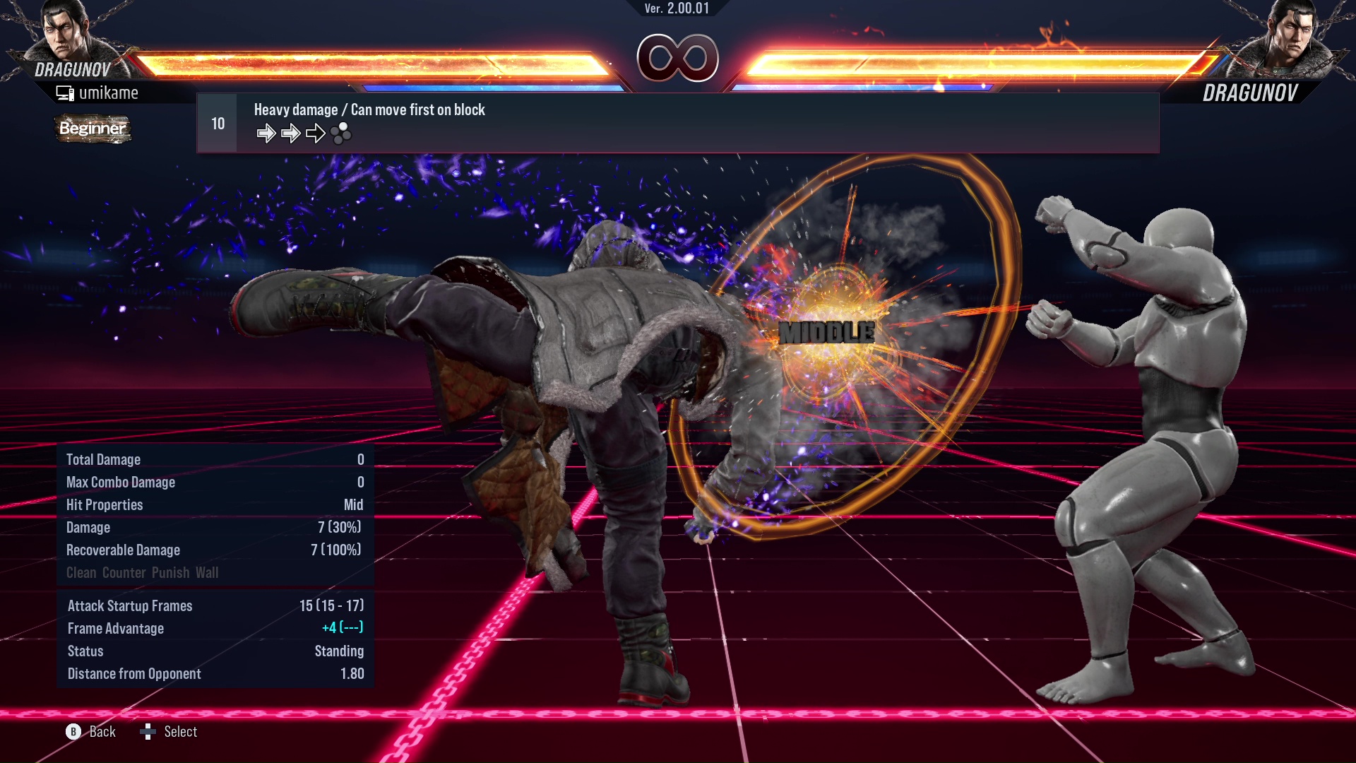 Heavy damage / Can move first on block