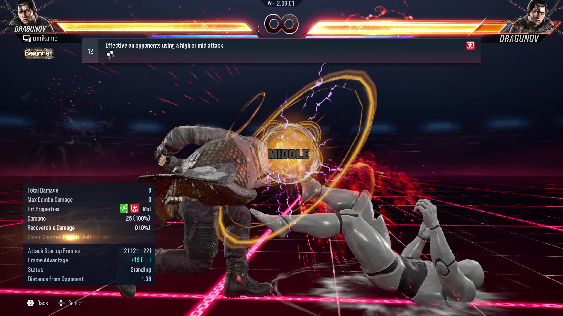 Effective on opponents using a high or mid attack