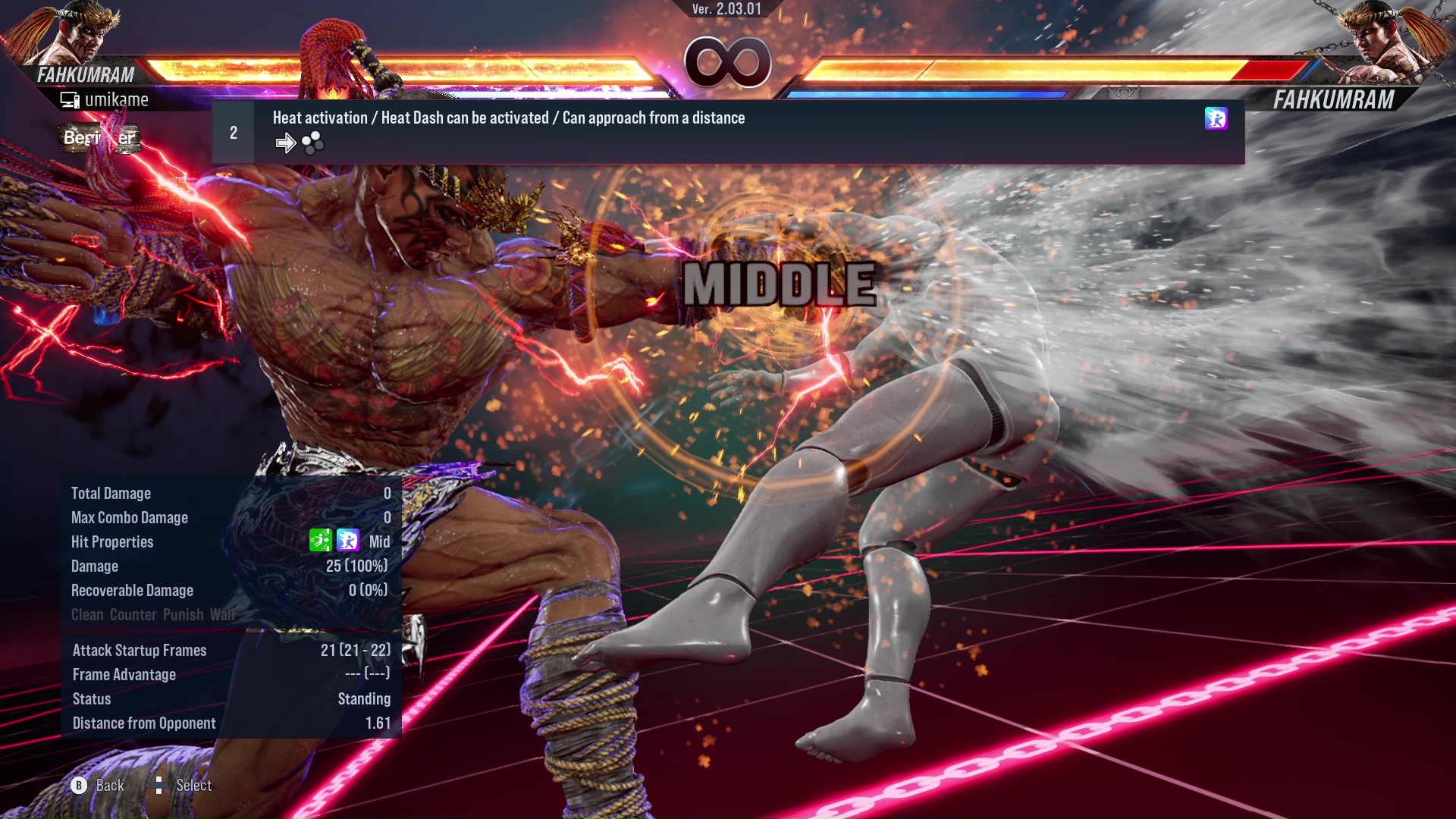 Heat activation / Heat Dash can be activated / Can approach from a distance