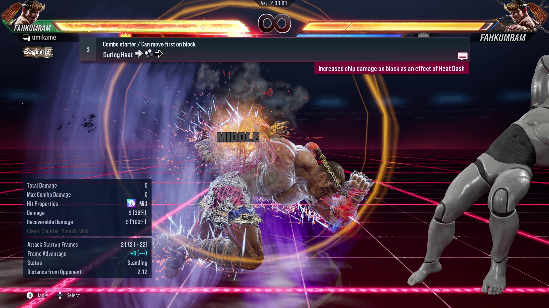 Combo starter  /  Can move first on block