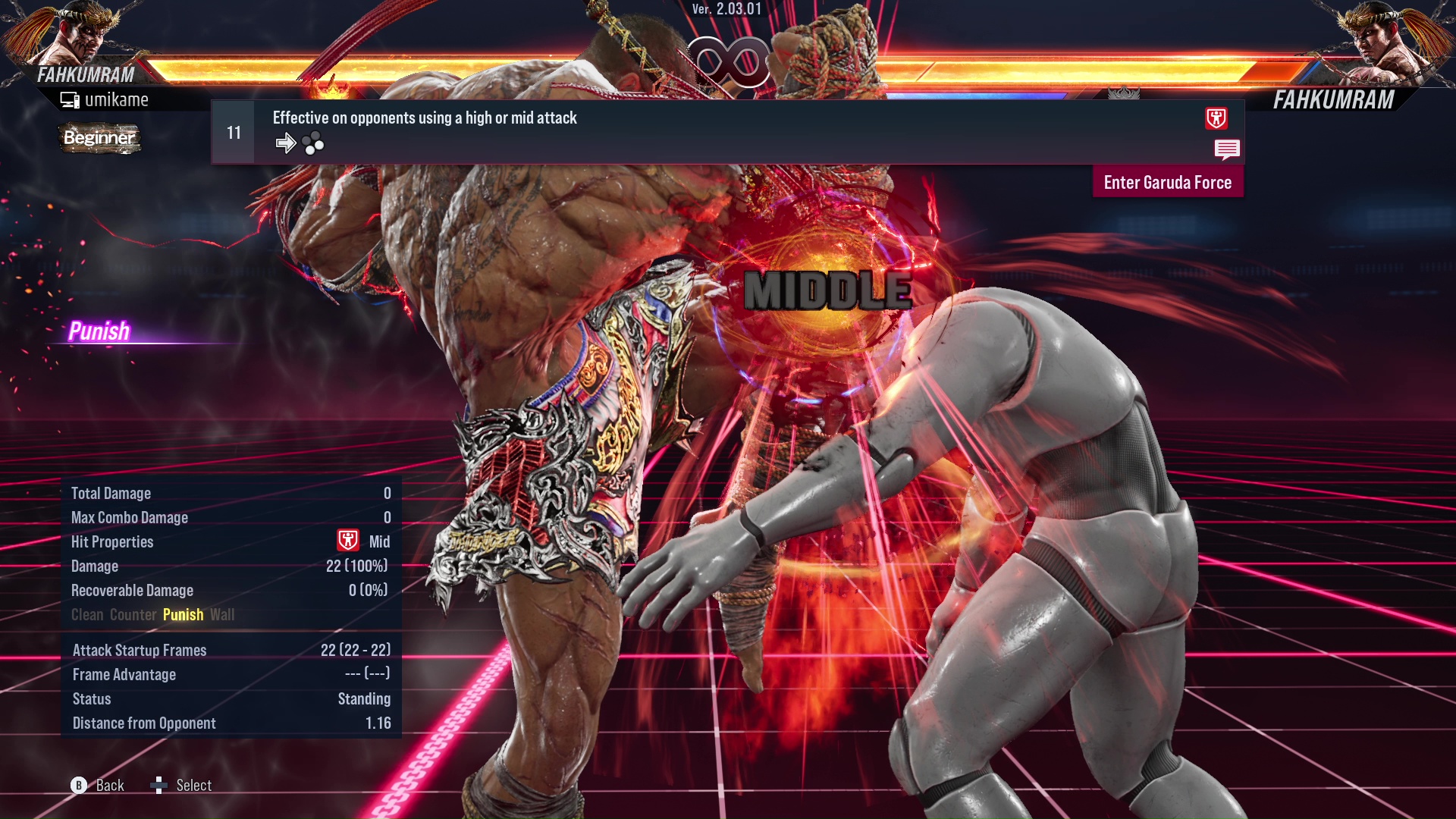 Effective on opponents using a high or mid attack