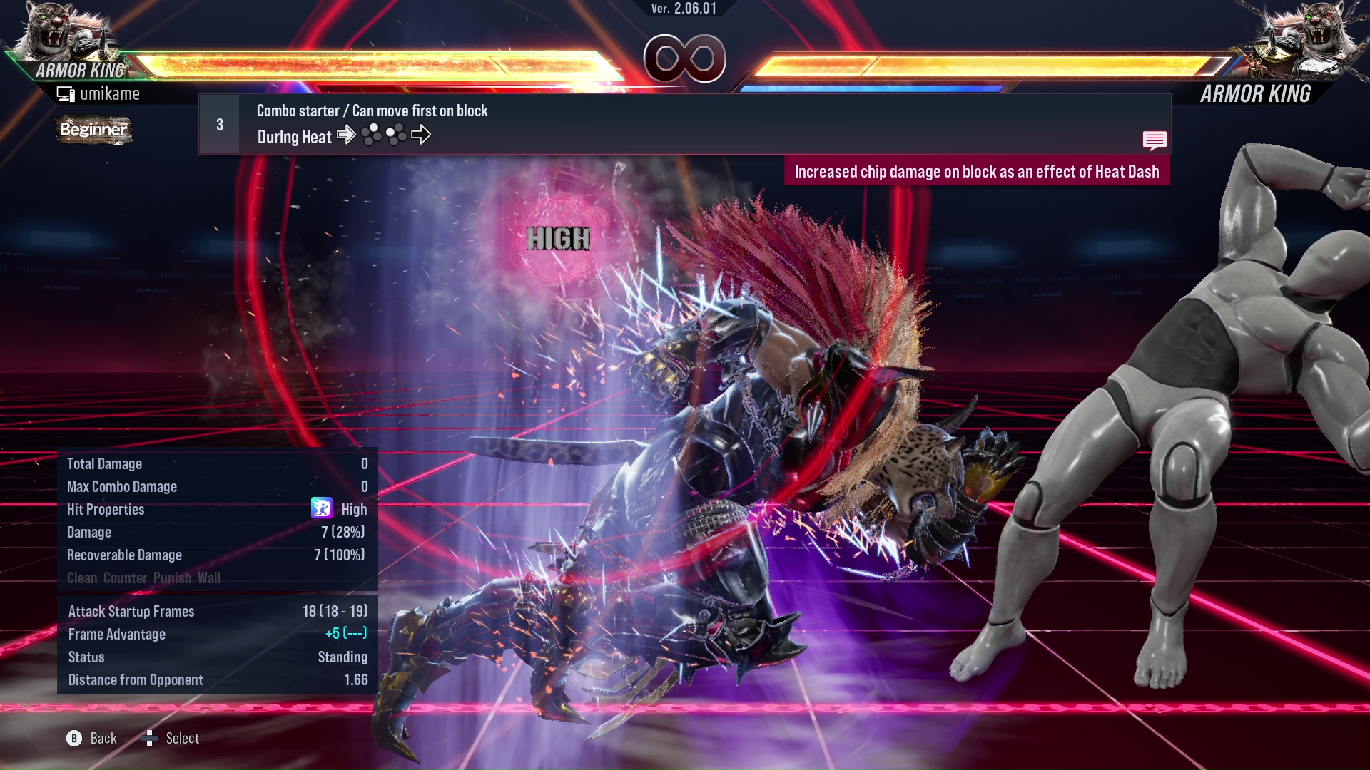 Combo starter / Can move first on block