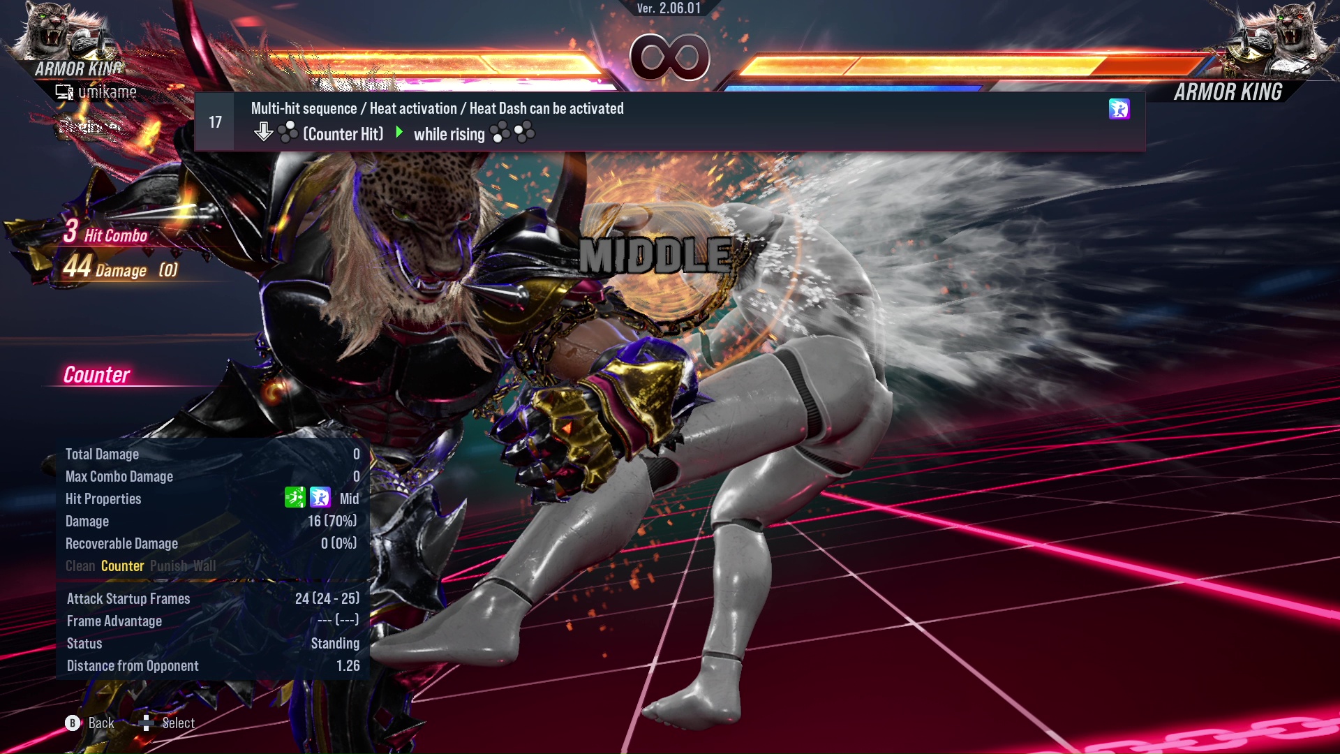 Multi-hit sequenc / Heat activation / Heat Dash can be activated