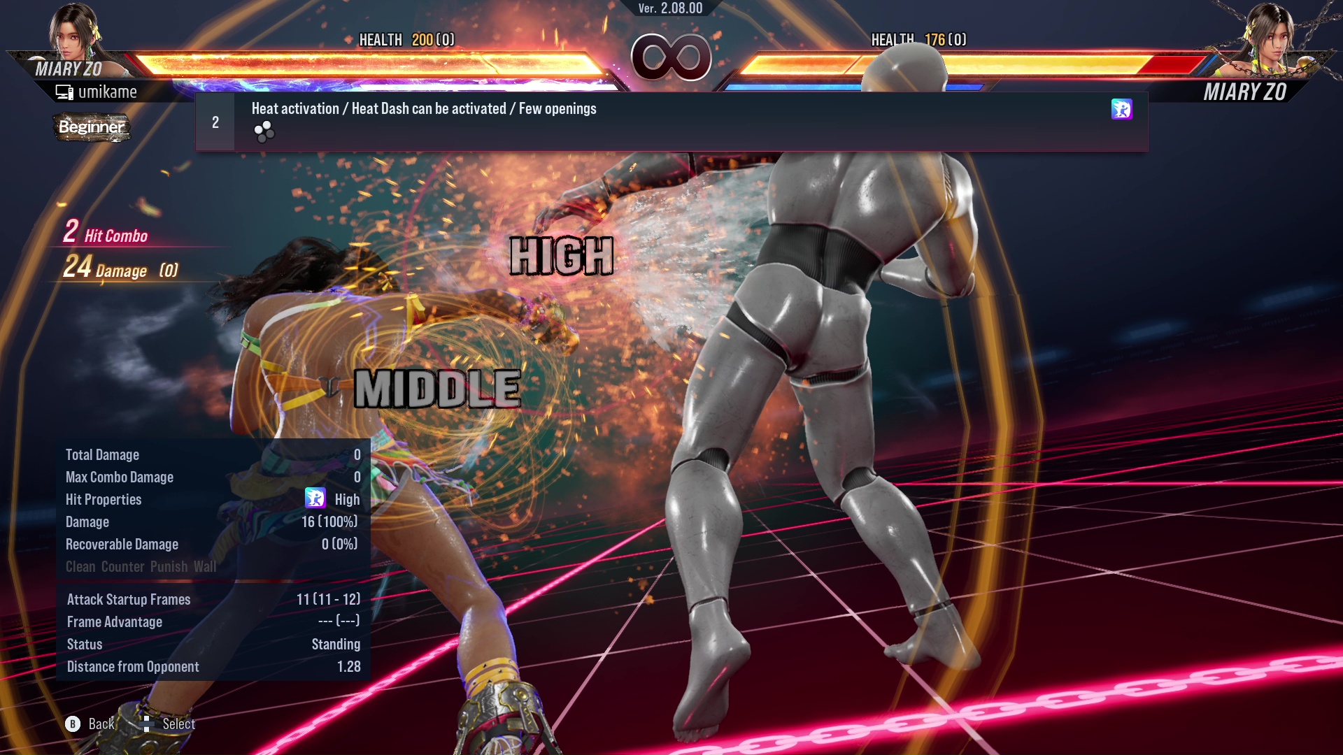 Heat activation / Heat Dash can be activated / Few openings