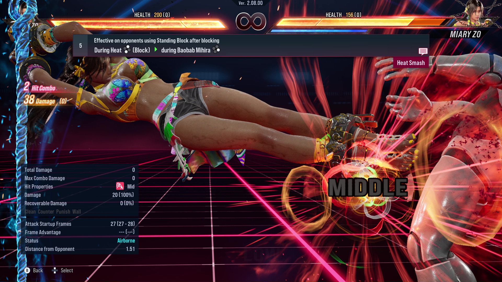 Effective on opponents using Standing Block after blocking