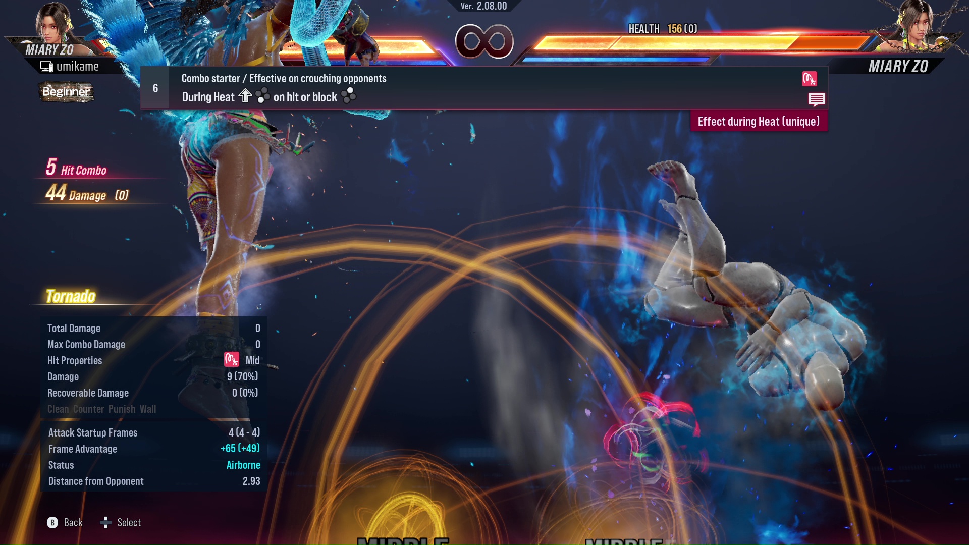 Combo starter / Effective on crouching opponents